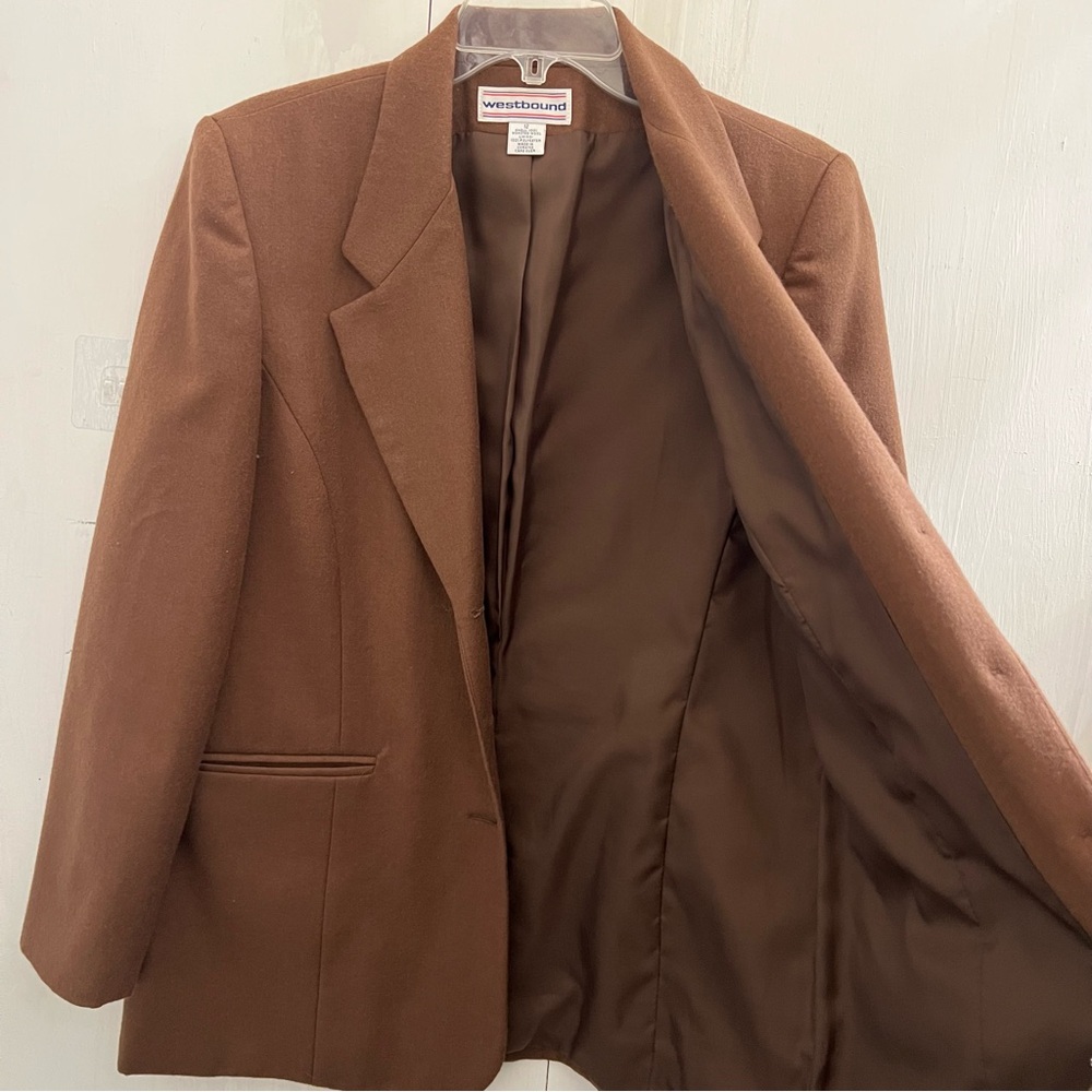 Westbound Women's Brown Wool Blazer • 12 - Picture 3 of 8